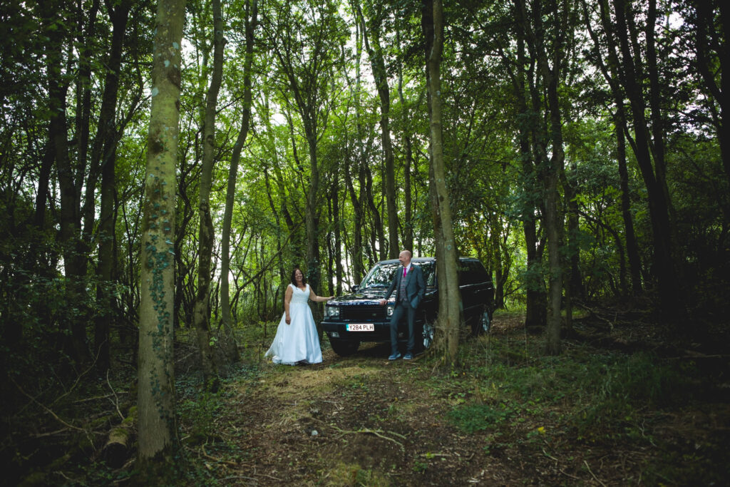 Bride and Groom on their Wootton Park Wedding adventure!